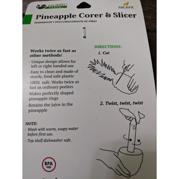 Culinary Fresh Pineapple Corer & Slicer Bpa Free New - Picture 3 of 4